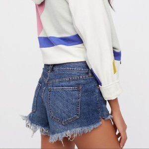 We The Free frayed hem denim shorts